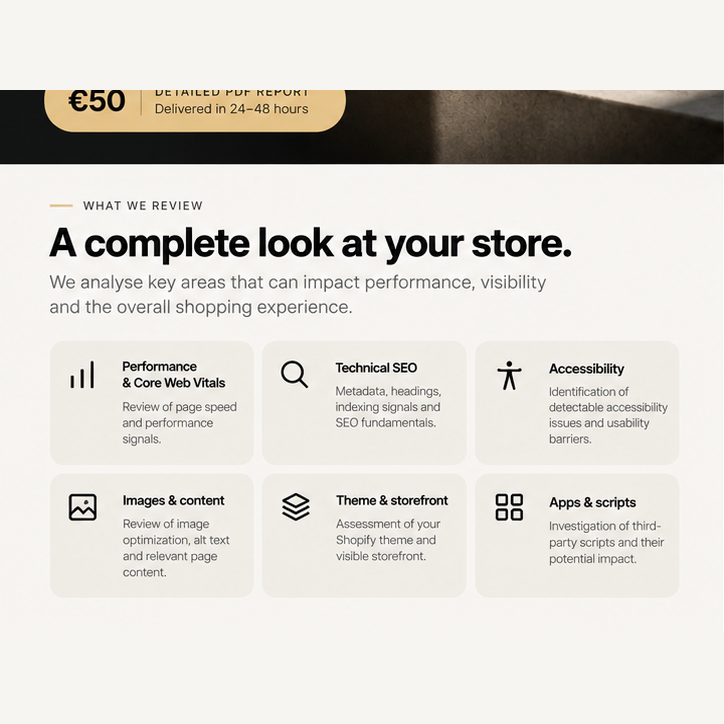 Shopify Store Audit | Shopify Impact Report