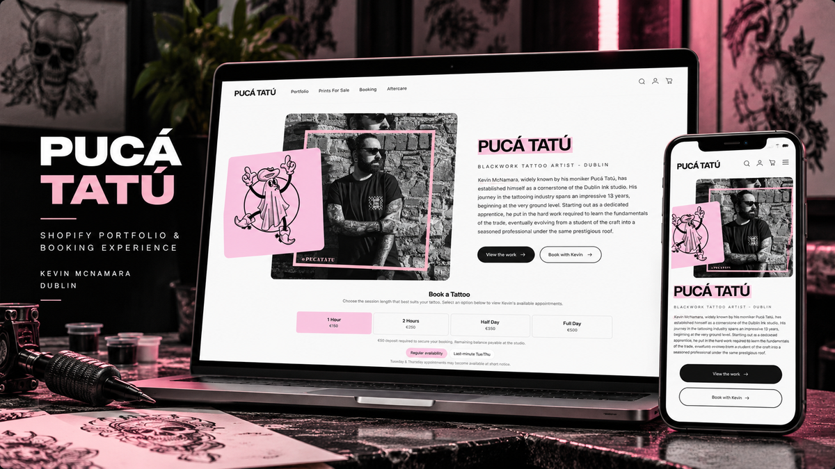 Client Shopify website preview